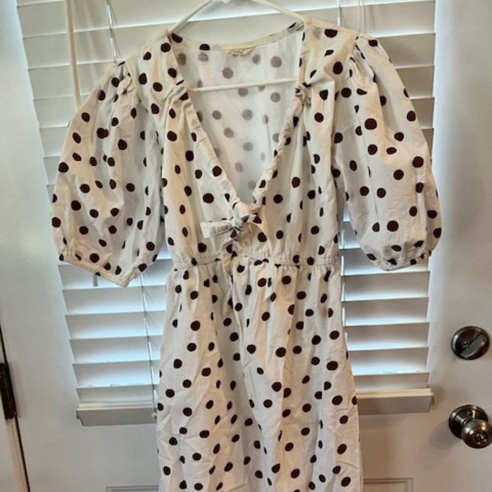 Mini Brown and White Mini Dress